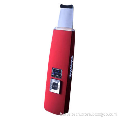 Portable ion facial skin scrubber for deep facial cleaning, acne/wrinkle removal